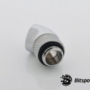 Bitspower G1/4'' Silver Shining Rotary 45-Degree IG1/4'' Extender