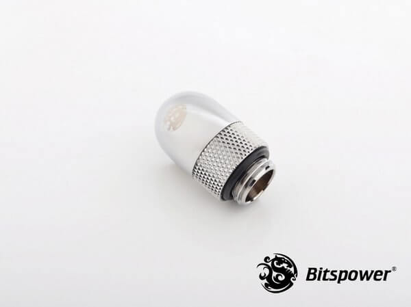 Bitspower G1/4” Silver Shining Rotary 30-Degree IG1/4” Extender