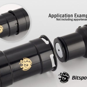 bitspower matt black quick disconnected female with rotary compression fitting cc3 for id 38 od 5 2 Bitspower Matt Black Quick-Disconnected Female With Rotary Compression Fitting CC3 For ID 3/8'' OD 5