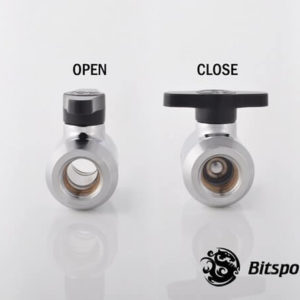 bitspower silver shining mini valve with black handle 2 Bitspower Silver Shining Mini Valve With Black Handle