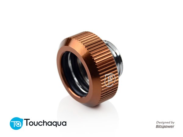 Touchaqua G1/4″ Tighten Fitting For Hard Tubing OD14MM (Coffee)