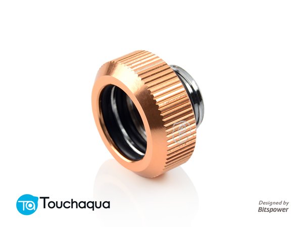 Touchaqua G1/4″ Tighten Fitting For Hard Tubing OD14MM (Rose Golden)