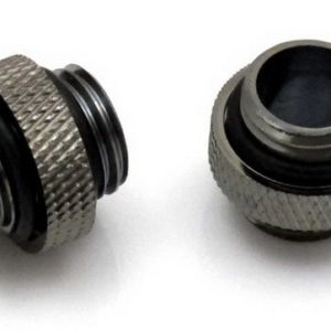 XSPC 5mm Male To Male Black Chrome Fitting