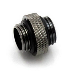 XSPC 5mm Male To Male Black Chrome Fitting