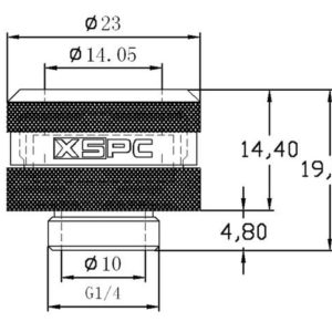 xspc g14 to 1410mm petg triple seal chrome 4 XSPC G1/4