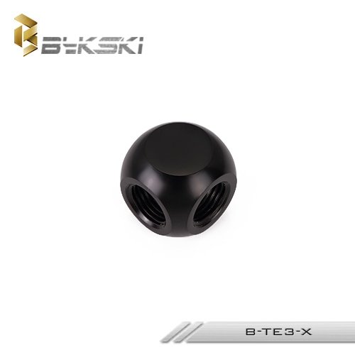 Bykski Black Three Pass Joints – B-TE3-BK