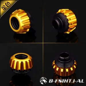 Bykski Gold Hard Tube Wheel Fast Tight Joint - B-FSIHTJ-AL-GOLD