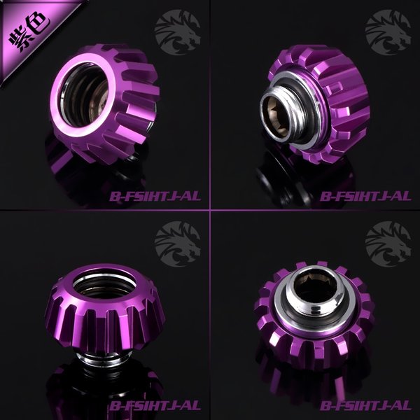 Bykski Purple Hard Tube Wheel Fast Tight Joint – B-FSIHTJ-AL-PP