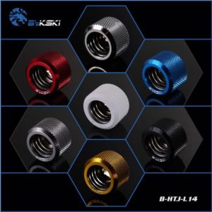 Bykski Silver Hard Tube Wheel Fast Tight Joint - B-HTJ-L14-SL