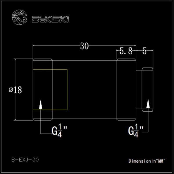 bykski white extention joint 30mm b exj30 wh Thong So