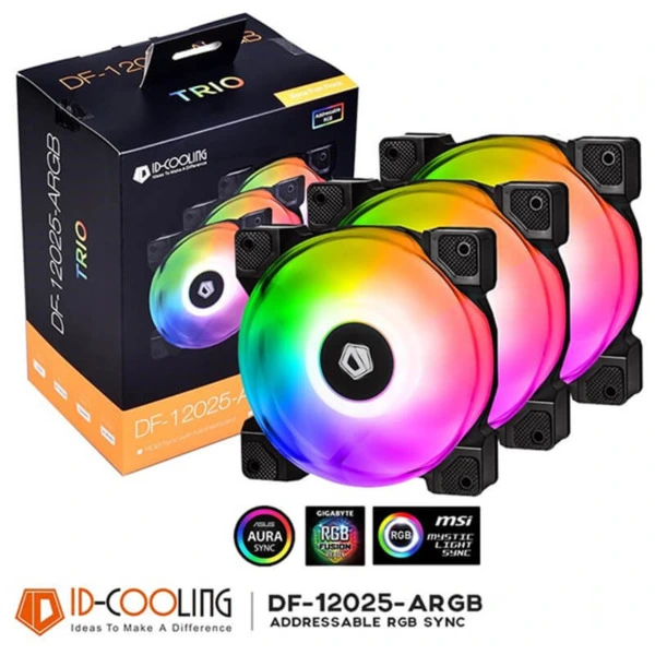 ID-Cooling DF-12025-ARGB-TRIO RGB Fan (3 Fan)