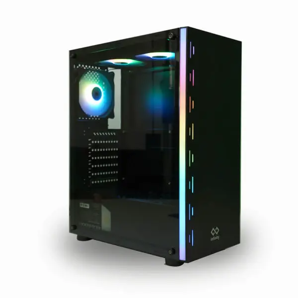 Infinity Eclipse Led Digital Rgb Tempered Glass Case
