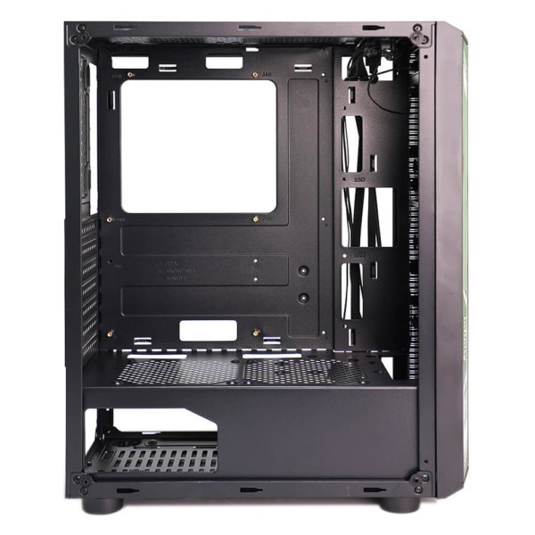 Infinity Sense Led Digital RGB Tempered Glass Case - 3 Fan
