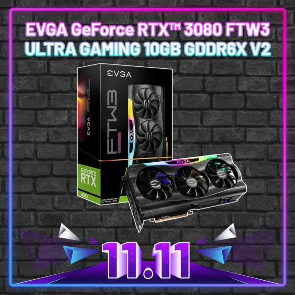 EVGA GeForce RTX™ 3080 FTW3 ULTRA GAMING - 10GB GDDR6X V2