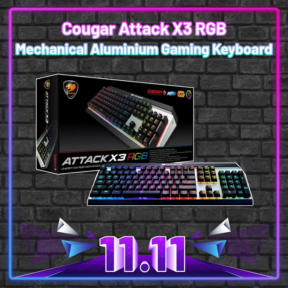 Cougar Attack X3 RGB Premium - Cherry MX Mechanical Aluminium