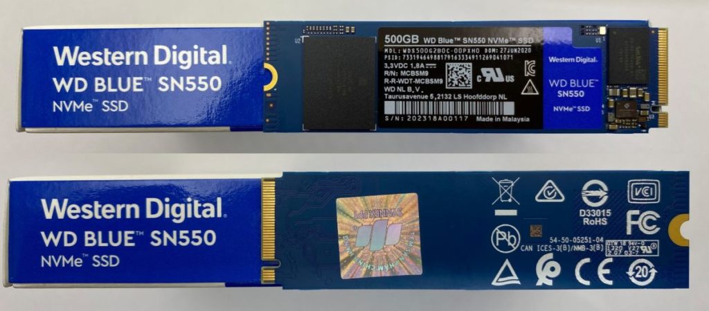WD Blue SN550 500GB - PCI NVMe SSD