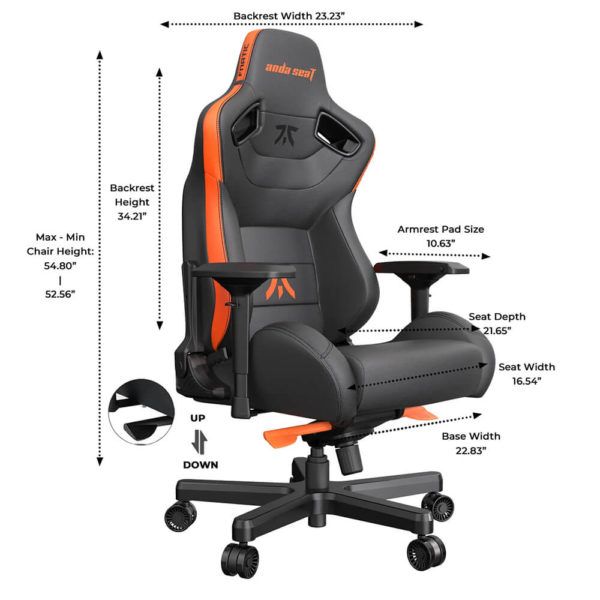 AndaSeat Fnatic Edition Premium Gaming Chair Kingsize Limited Edition Spec Andaseat Fnatic Edition Premium Gaming Chair Kingsize Limited Edition Spec
