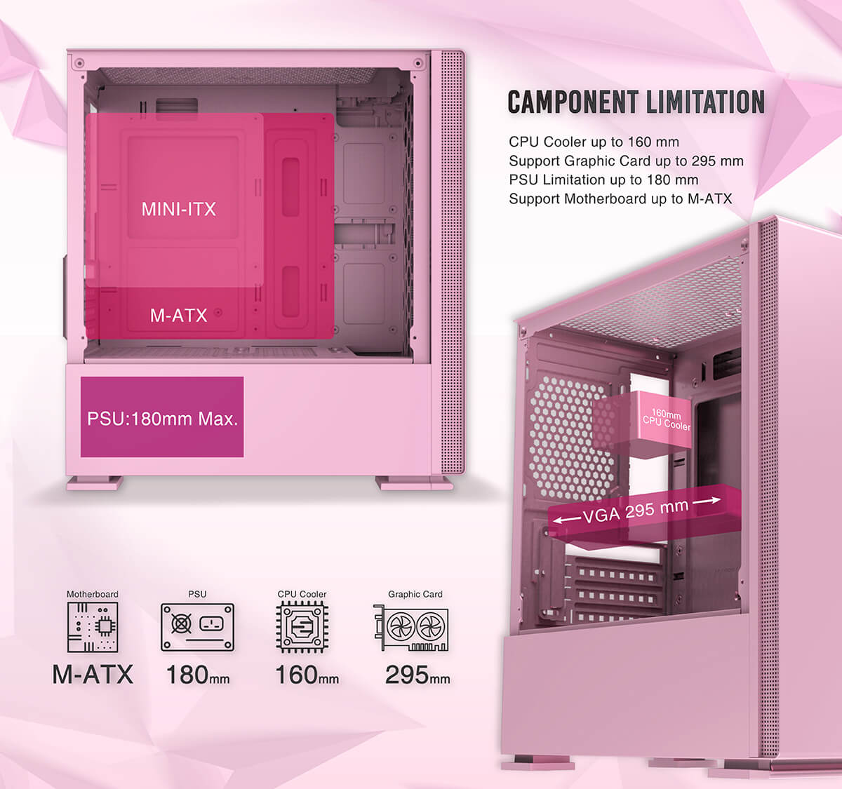 Case Xigmatek Nyc Queen Pink Mini Tower Case Feature 01