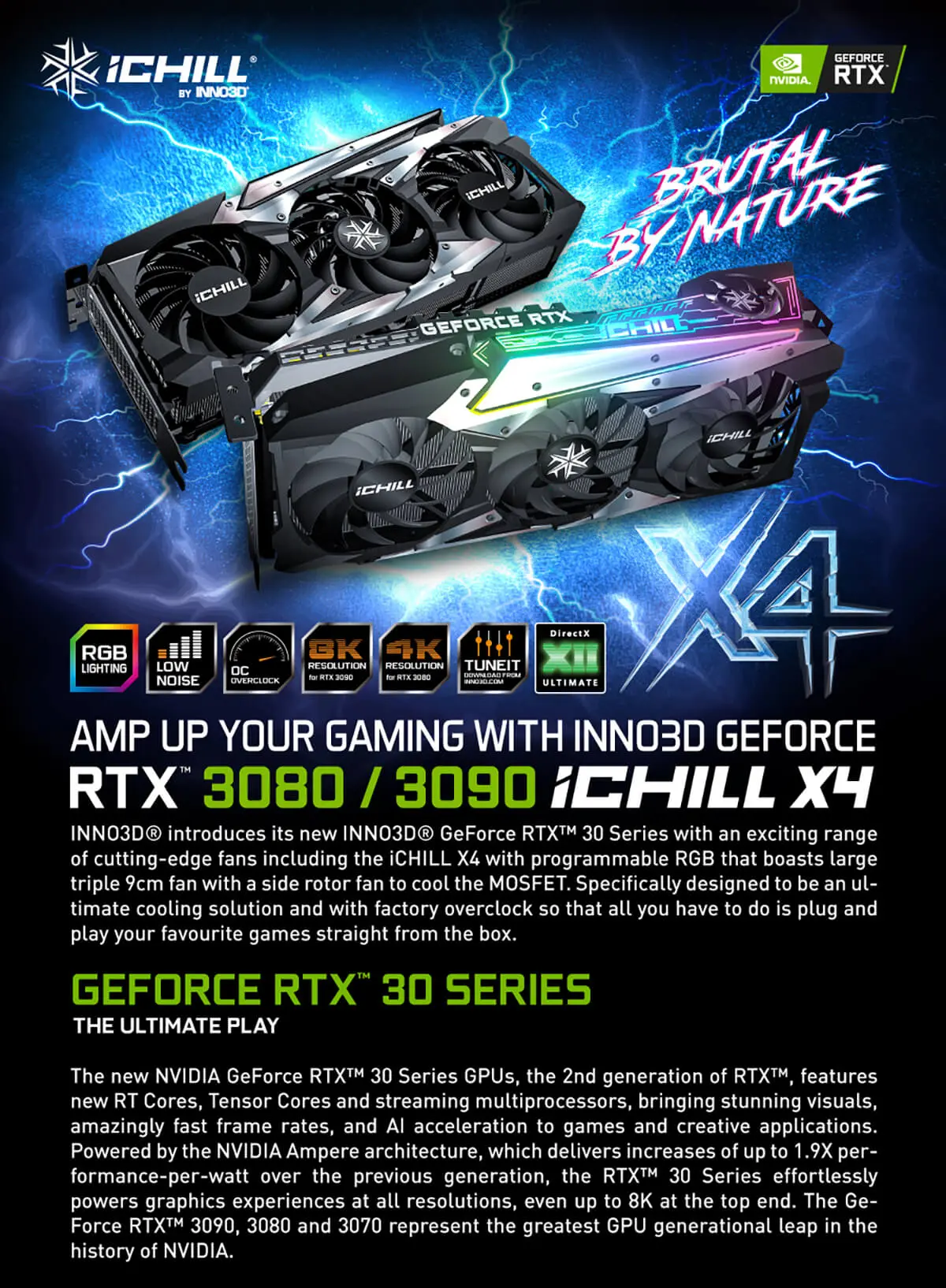 Inno3d Geforce Rtx 3080 Ichill X4 10gb Gddr6x Features