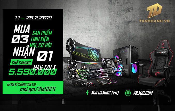 Banner Web Mua linh kien MSI tang ngay ghe Gaming hang hieu Banner Web Mua Linh Kiện Msi Tặng Ngay Ghế Gaming Hàng Hiệu