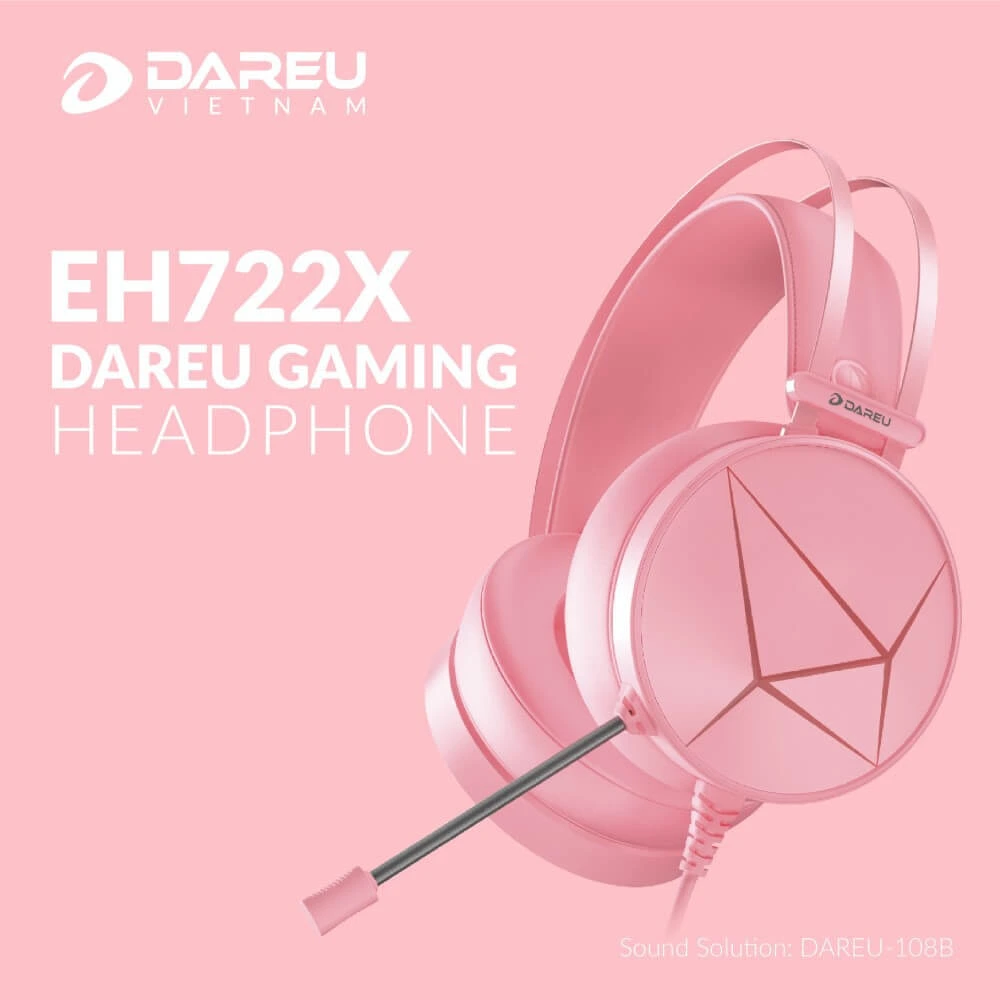 Dareu Eh722x 7.1 Queen Pink Gaming Headset Features V1