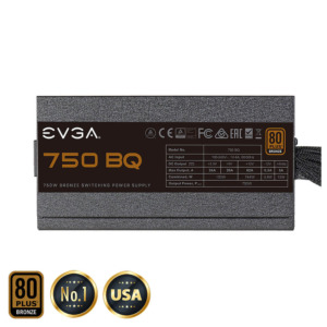 EVGA 750 BQ – 80 BRONZE 750W – Semi Modular h4 EVGA 750 BQ - 80+ BRONZE 750W - Semi Modular (TRAY)