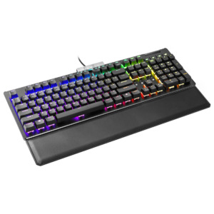EVGA Z15 - RGB Gaming Keyboard - RGB Backlit LED - Hot Swappable Mechanical Kailh Speed Silver Switches (Linear)