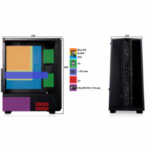 Infinity Denki Pro – Tempered Glass Gaming Case H8 Infinity Denki Pro – Tempered Glass Gaming Case H8