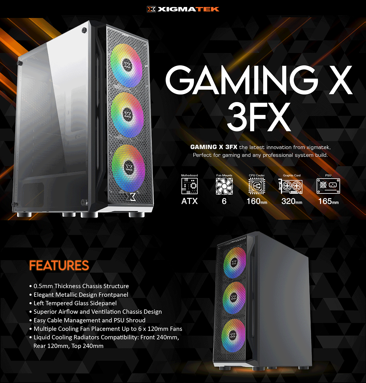 XIGMATEK Gaming X 3FX - Mid Tower - Tân Doanh