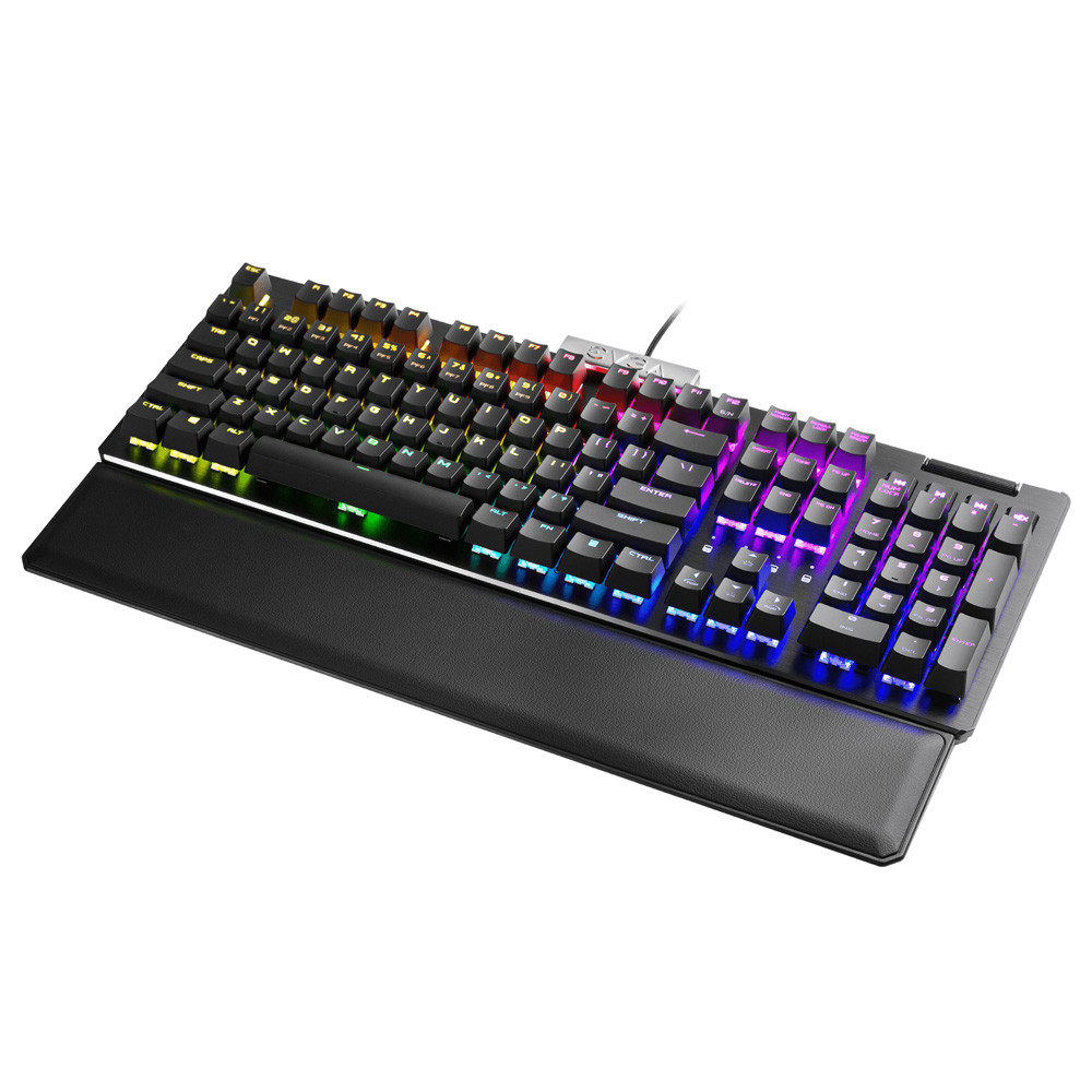 EVGA Z15 - RGB Gaming Keyboard - RGB Backlit LED - Hot Swappable Mechanical Kailh Speed Silver Switches (Linear)