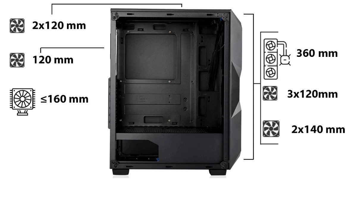 Infinity Air - Master Cooling ATX Tower Chassis