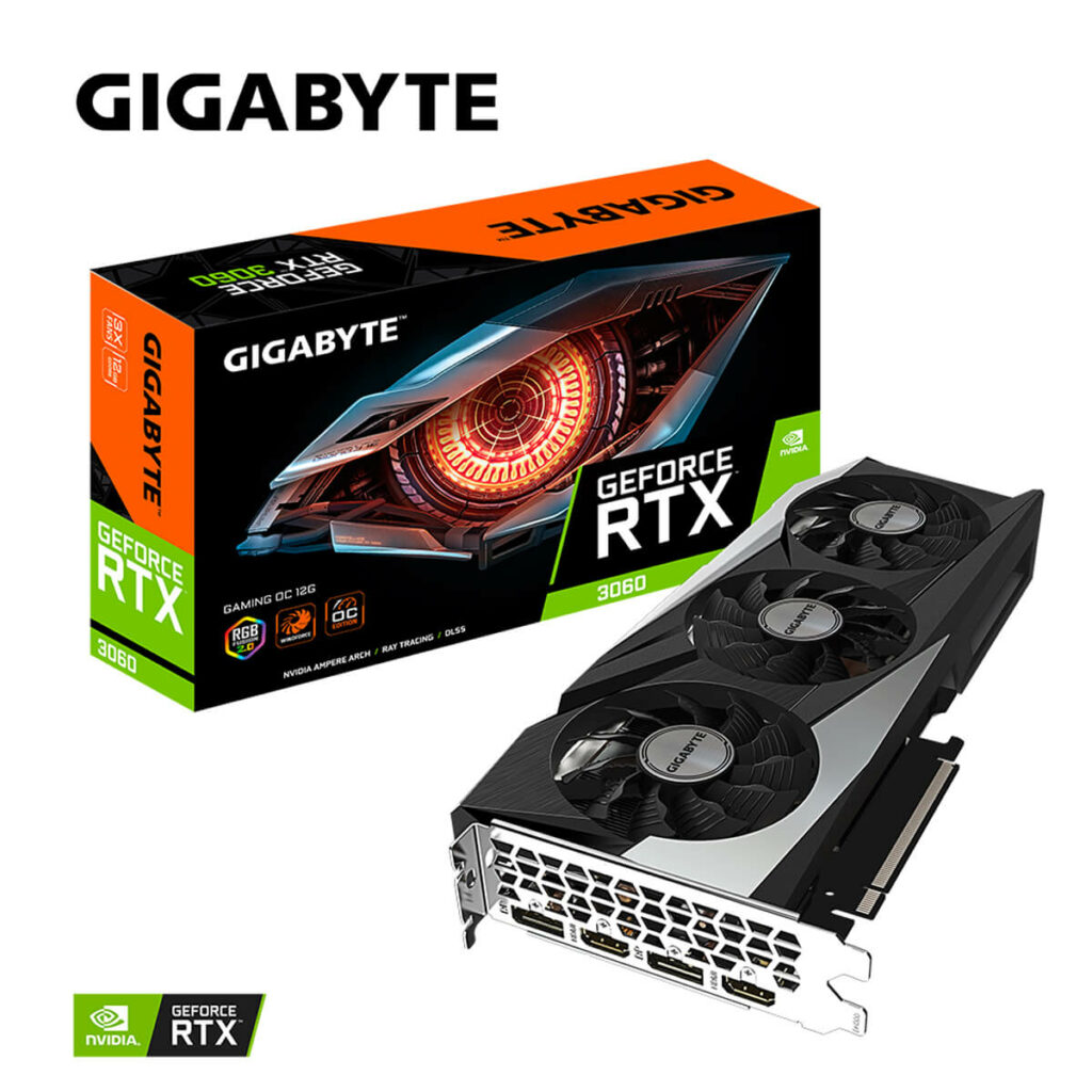 Gigabyte GeForce RTX 3060 GAMING OC 12G 12GB GDDR6 LHR H1 Gigabyte GeForce RTX™ 3060 GAMING OC 12G - 12GB GDDR6 V2
