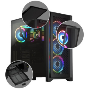 Corsair 4000D AIRFLOW Tempered Glass Mid Tower ATX Case – Black h7 Corsair 4000D AIRFLOW Tempered Glass Mid-Tower ATX Case - Black