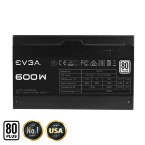 EVGA 600 W1 – 80 WHITE 600W – Hard Line h2 1 EVGA 600 W1 - 80+ WHITE 600W - Hard Line (TRAY)