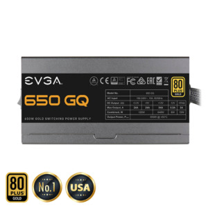 EVGA 650 GQ – 80 GOLD 650W – Semi Modular h4 EVGA 650 GQ - 80+ GOLD 650W - Semi Modular (TRAY)
