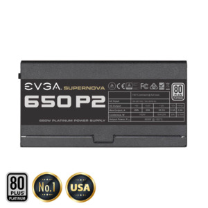 EVGA SuperNOVA 650 P2 - 80+ Platinum 650W - Fully Modular (TRAY)