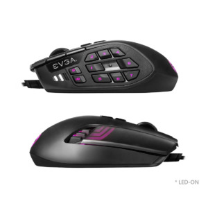 EVGA X15 MMO Gaming Mouse H6 EVGA X15 MMO Gaming Mouse - 8k - Wired - Black - Customizable - 16,000 DPI - 5 Profiles - 20 Buttons - Ergonomic