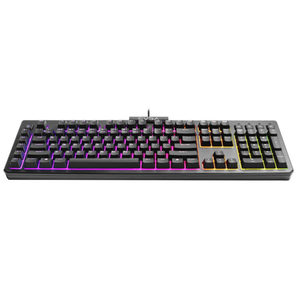 EVGA Z12 - RGB Gaming Keyboard - RGB Backlit LED - 5 Programmable Macro Keys - Dedicated Media Keys - Water Resistant