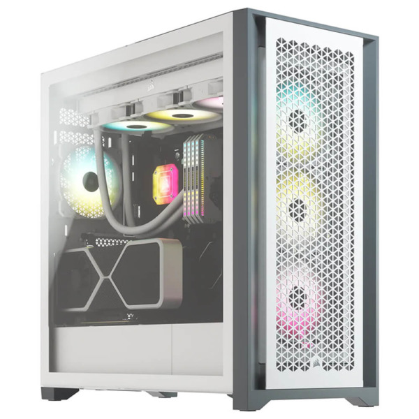 Corsair 5000D AIRFLOW Tempered Glass Mid-Tower ATX Case – White