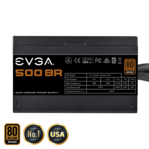 EVGA 500 BR – 80 BRONZE 500W – Hard Line H2 EVGA 500 BR - 80+ BRONZE 500W - Hard Line