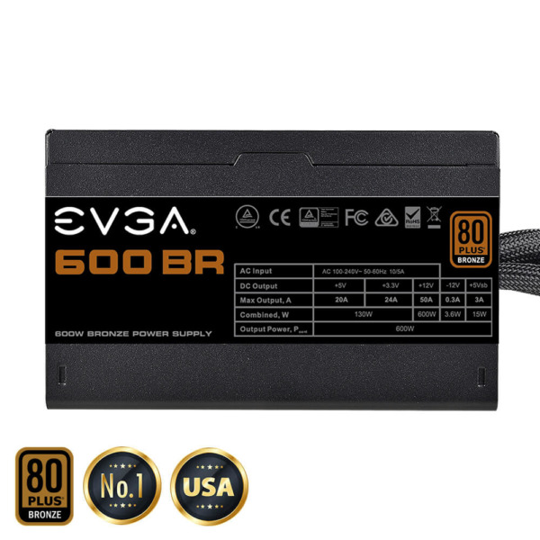 EVGA 600 BR - 80+ BRONZE 600W - Hard Line