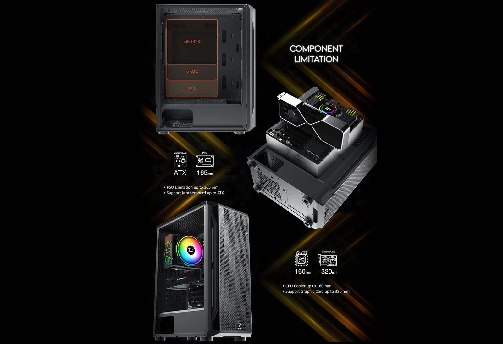 MT X H3 XIGMATEK Gaming X - ATX - Mid Tower (Không Fan)