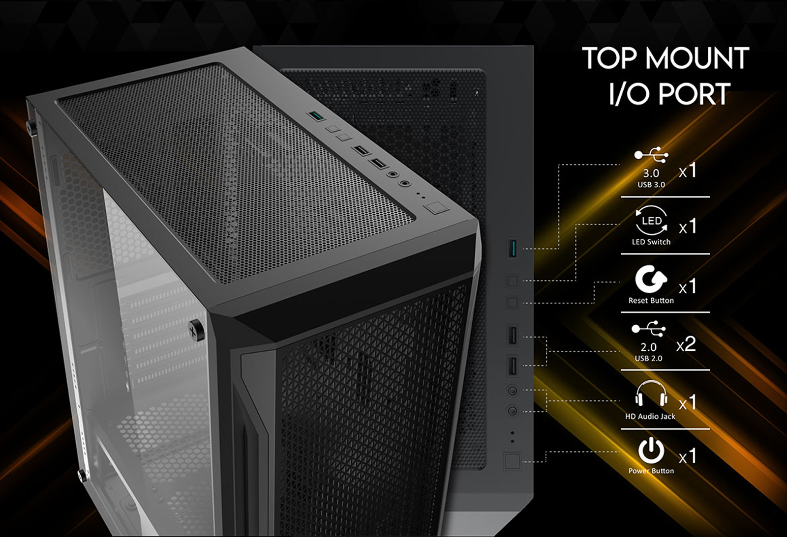 MT X H8 XIGMATEK Gaming X - ATX - Mid Tower (Không Fan)