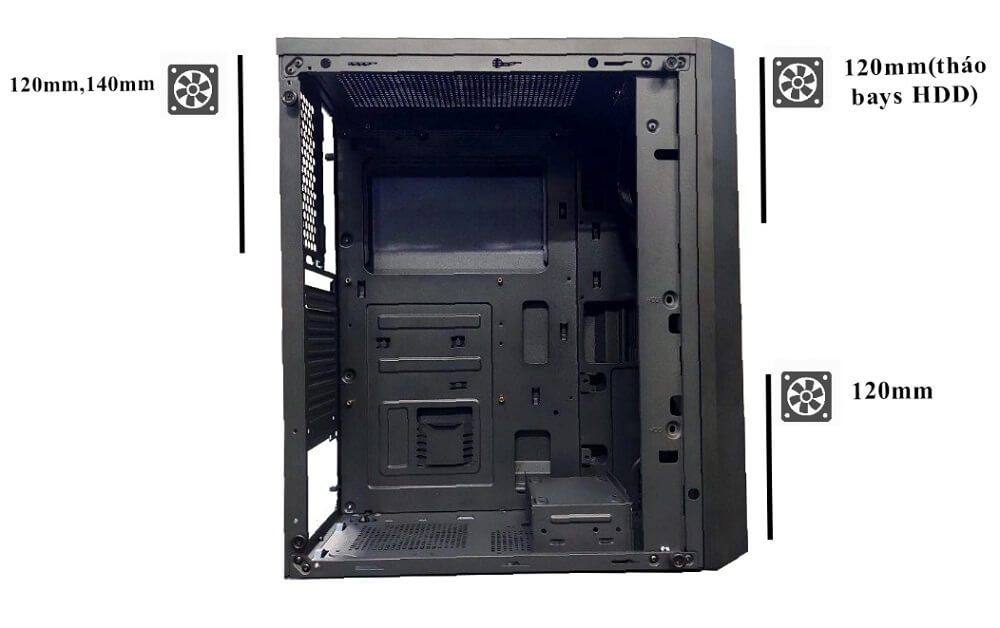 Infinity Raven - Mid Tower Case (No Fan)