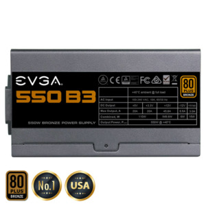 EVGA 550 B3 – 80 BRONZE 550W – Fully Modular H3 EVGA 550 B3 - 80+ BRONZE 550W - Fully Modular
