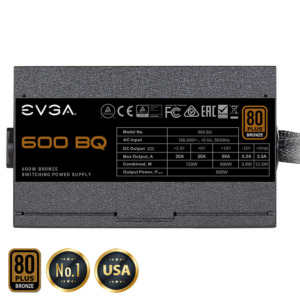 EVGA 600 BQ – 80 BRONZE 650W – Semi Modular H3 EVGA 600 BQ - 80+ BRONZE 600W - Semi Modular