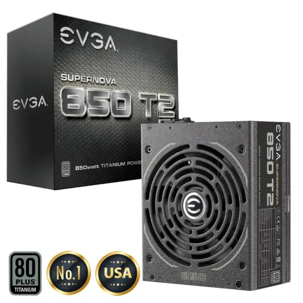 EVGA SuperNOVA 850 T2 - 80+ TITANIUM 850W -  Fully Modular