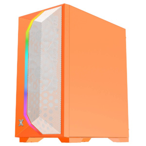 XIGMATEK Gemini II Orange 3FB - Premium Gaming Micro Tower Case (3x Fan)