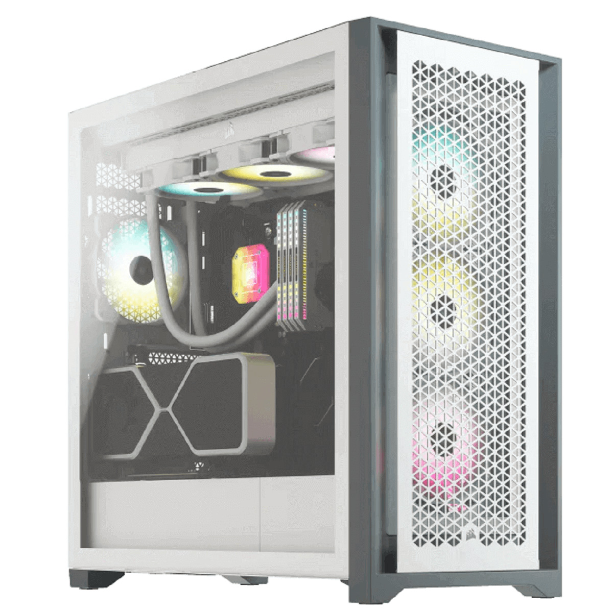 Corsair 5000D AIRFLOW Tempered Glass Mid-Tower ATX Case - White Corsair 5000D AIRFLOW Tempered Glass Mid-Tower ATX Case - White