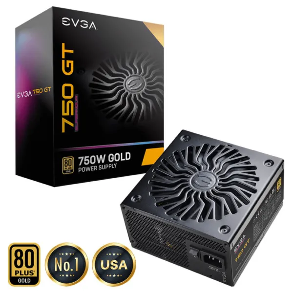 EVGA SuperNOVA 750 GT - 80+ GOLD 750W -  Fully Modular - Eco Mode - 100% Japan Capacitors